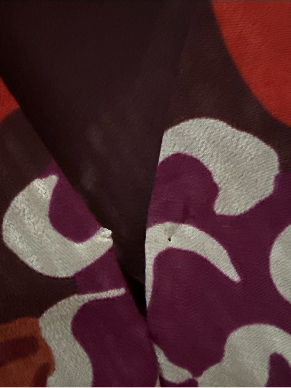 Burberry Long Sleeve Silk Floral Abstract Burgundy Midi Dress W Neck Tie Sz 8 - Picture 15 of 16